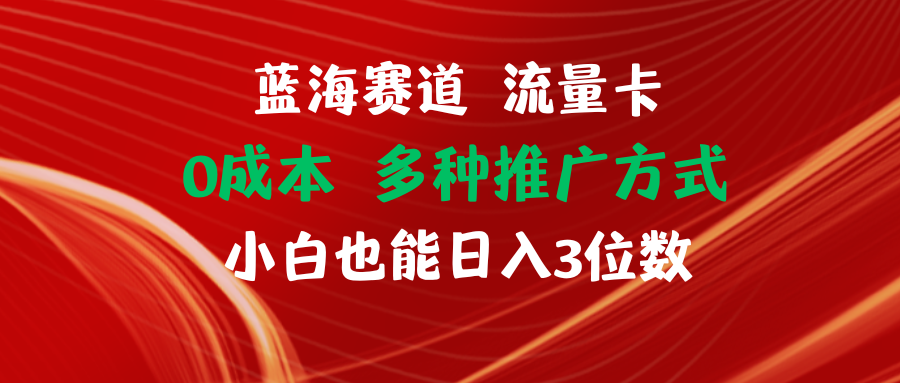 蓝海赛道流量卡0成本小白也能日入三位数躺盈网-网创项目资源站-副业项目-创业项目-搞钱项目躺盈网