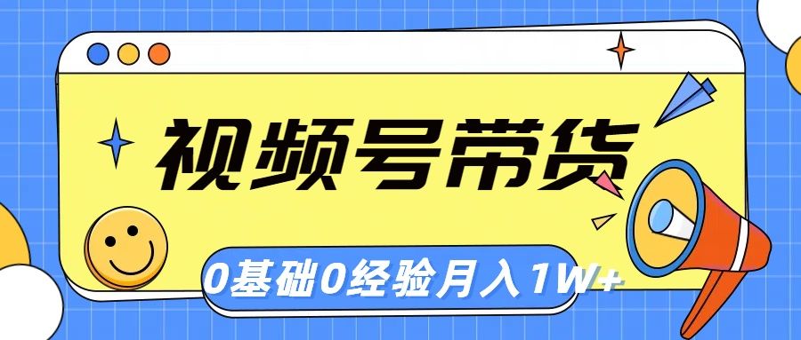 视频号轻创业带货，零基础，零经验，月入1w+躺盈网-网创项目资源站-副业项目-创业项目-搞钱项目躺盈网