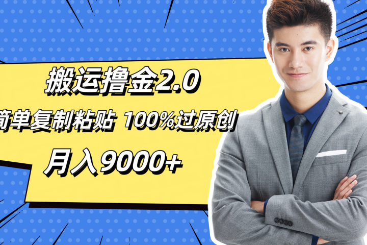 搬运撸金2.0,简单复制粘贴,100%过原创,月入9000+躺盈网-网创项目资源站-副业项目-创业项目-搞钱项目躺盈网