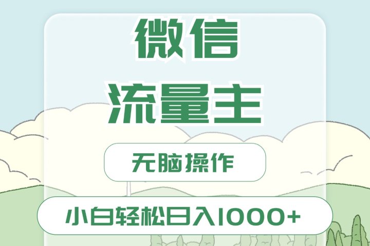 微信流量主最新玩法,小白轻松日入1000+躺盈网-网创项目资源站-副业项目-创业项目-搞钱项目躺盈网