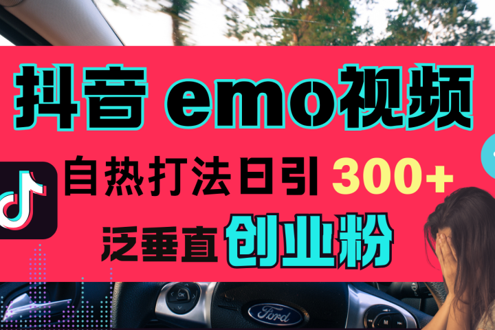 抖音“EMO视频”自热流打法,日引300+泛垂直创业粉躺盈网-网创项目资源站-副业项目-创业项目-搞钱项目躺盈网