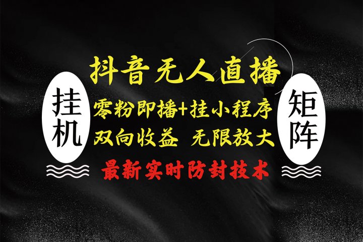 抖音无人直播最新独家玩法，小雪花+撸音浪双向收益，可矩阵放大躺盈网-网创项目资源站-副业项目-创业项目-搞钱项目躺盈网