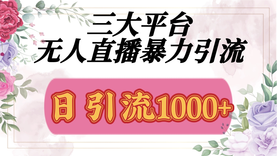 抖音,快手,视频号全平台通用,无人直播引流法,利用图片,模板,整套话术挂机全天支持矩阵操作,无限设备多开,超暴力引流,1000+高质量精准创业粉躺盈网-网创项目资源站-副业项目-创业项目-搞钱项目躺盈网