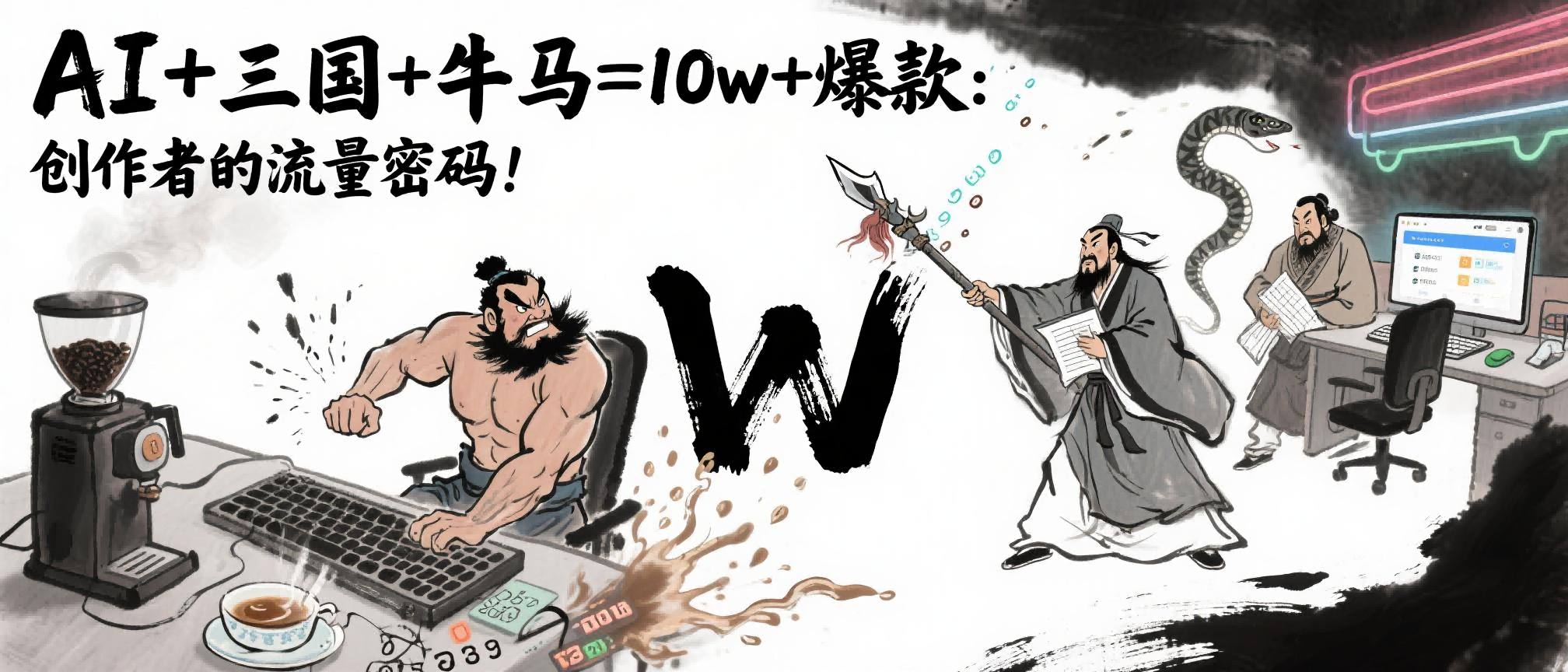 AI+三国+牛马=10w+爆款:创作者的流量密码!躺盈网-网创项目资源站-副业项目-创业项目-搞钱项目躺盈网