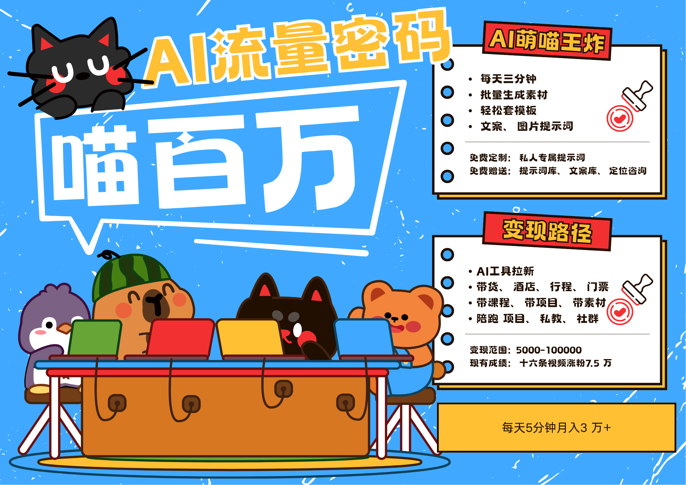 AI+宠物+旅行2025最火流量密码 轻松用AI宠物做文旅账号 可带货,带酒店,可以带行程,旅行社 小白三分钟学会 N种变现渠道 月入五位数 管道收益躺盈网-网创项目资源站-副业项目-创业项目-搞钱项目躺盈网