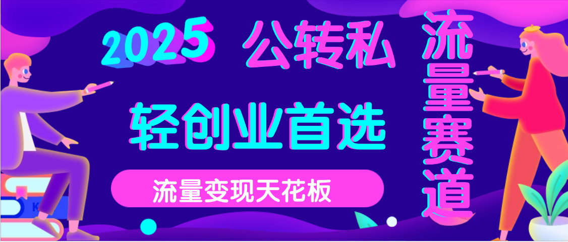 2025年流量天花板,公域转私域,当天可变现躺盈网-网创项目资源站-副业项目-创业项目-搞钱项目躺盈网