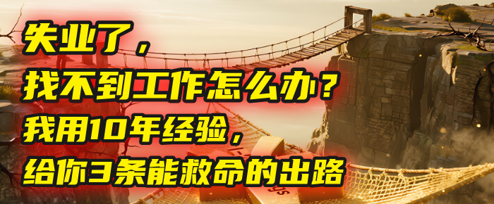 失业了,找不到工作怎么办?我用10年经验,给你3条能救命的出路躺盈网-网创项目资源站-副业项目-创业项目-搞钱项目躺盈网