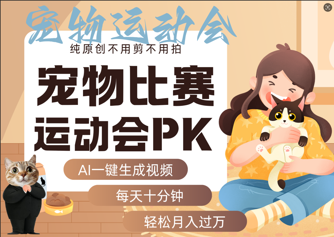 AI萌宠运动员跳水 射击 篮球 足球比赛 每天十分钟 附详细提示词文案库 代替做素材 卖提示词 卖虚拟资料 卖宠物产品 做宠物私人定制产品 带徒弟 带陪跑 卖课 创作者分成 月入5W+躺盈网-网创项目资源站-副业项目-创业项目-搞钱项目躺盈网