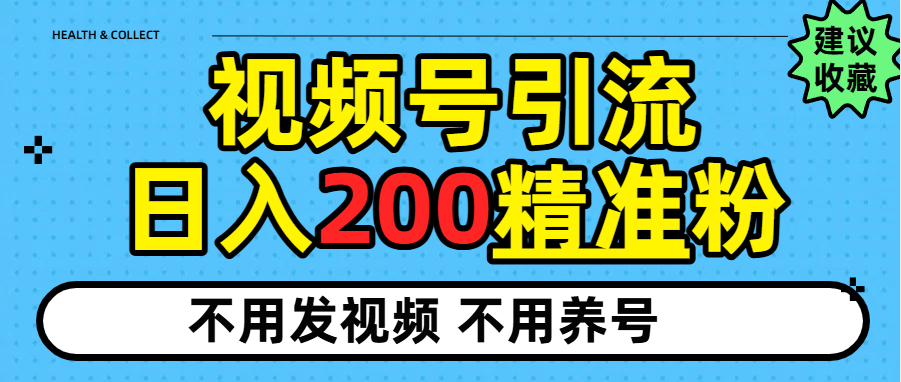 视频号独家日引200+精准粉躺盈网-网创项目资源站-副业项目-创业项目-搞钱项目躺盈网